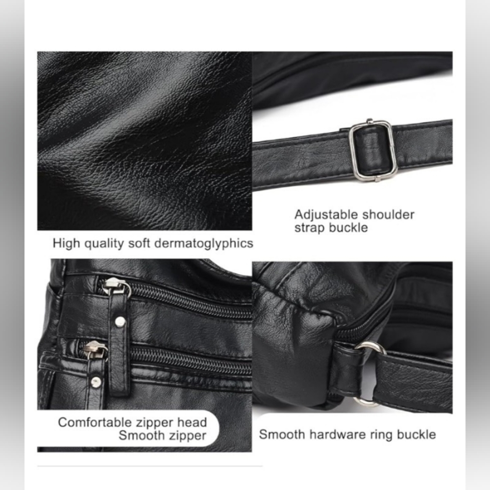 Elegant Brown  Crossbody or Shoulder Bag Vegan Leather - Picture 5 of 8